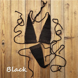 13 Color Hand Crochet Sunbathing Hot Bikini Women Sexy Micro Swimwear Mini Lingerie Sets