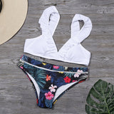 2020 Sexy Ruffles Bikini New Printed Swimwear Flounced Bikini Two-piece Swimsuits Women's Bathing Suit Biquini Beachwear