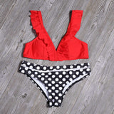 2020 Sexy Ruffles Bikini New Printed Swimwear Flounced Bikini Two-piece Swimsuits Women's Bathing Suit Biquini Beachwear