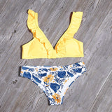 2020 Sexy Ruffles Bikini New Printed Swimwear Flounced Bikini Two-piece Swimsuits Women's Bathing Suit Biquini Beachwear