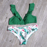 2020 Sexy Ruffles Bikini New Printed Swimwear Flounced Bikini Two-piece Swimsuits Women's Bathing Suit Biquini Beachwear