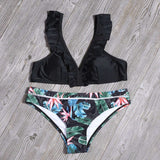 2020 Sexy Ruffles Bikini New Printed Swimwear Flounced Bikini Two-piece Swimsuits Women's Bathing Suit Biquini Beachwear