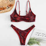 2020 Women Sexy Bikini Set Push Up Female Swimsuit Snakeskin Print Swimwear Swim Separate Two Piece Brazilian Bathing Suit