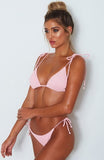 Bandeau Bikini Swimwear Women Special Material Simple Solid Sexy Bathing Suits Bandage Pink/Yellow/Black/White/Red/Blue Swimsuit