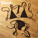 Cotton 13 Color Hand Crochet Micro Swimwear Women's Extreme Mini Sexy Bikini Set Sunbathing Bikini