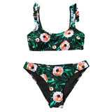 Cupshe One More Kiss Striped Bikini Set Women Lace Up Tank U Neck Two Pieces Swimwear 2020 Girl Beach Bathing Suits Swimsuits