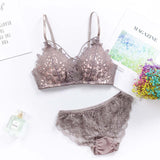 IEMUH Sexy Bikinis Solid Push Up Bikini 2019 Hot Sale Padded Bra Straps Mid Waist Swimsuit Swimwear Women lace Biquini