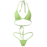 Kakaforsa Sexy Micro Mini Bikini Set Women Erotic Transparent Swimwear Bathing Suit Tiny G-String Thong Bikinis Beachwear