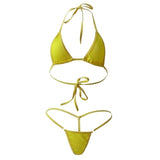 Kakaforsa Sexy Micro Mini Bikini Set Women Erotic Transparent Swimwear Bathing Suit Tiny G-String Thong Bikinis Beachwear