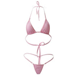 Kakaforsa Sexy Micro Mini Bikini Set Women Erotic Transparent Swimwear Bathing Suit Tiny G-String Thong Bikinis Beachwear