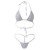 Kakaforsa Sexy Micro Mini Bikini Set Women Erotic Transparent Swimwear Bathing Suit Tiny G-String Thong Bikinis Beachwear