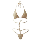 Kakaforsa Sexy Micro Mini Bikini Set Women Erotic Transparent Swimwear Bathing Suit Tiny G-String Thong Bikinis Beachwear