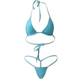 Kakaforsa Sexy Micro Mini Bikini Set Women Erotic Transparent Swimwear Bathing Suit Tiny G-String Thong Bikinis Beachwear