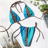 Peachtan Halter leopard bikini 2020 ladies swimwear women Sexy swimsuit Female bathing suit Summer beach wear Micro bikini set
