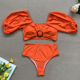 Peachtan Leopard Print Swimwear Women Bikini 2020 Mujer Long Sleeve Swimsuit Female Biquinis Sexy Bandeau Two-Piece Bathing Suit