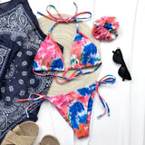 Peachtan Sexy bandeau women's swimsuit 2020 Micro bikini set Print bathers bathing suit Two piece swimwear women High cut bikini