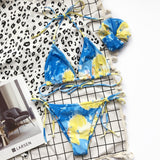 Peachtan Sexy bandeau women's swimsuit 2020 Micro bikini set Print bathers bathing suit Two piece swimwear women High cut bikini