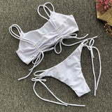 Peachtan Sexy bikini 2020 Mujer swimwear Women biquinis Feminino bathers Ruffles bathing suit Push up swimsuit Female beach wear