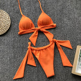 Peachtan Sexy halter bikinis 2019 mujer High cut swimsuit women bathing suit biquini Push up swimwear bathers Summer new micro