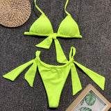 Peachtan Sexy halter bikinis 2019 mujer High cut swimsuit women bathing suit biquini Push up swimwear bathers Summer new micro