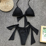 Peachtan Sexy halter bikinis 2019 mujer High cut swimsuit women bathing suit biquini Push up swimwear bathers Summer new micro