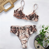 Peachtan Sexy high waist bikini 2020 One shoulder swimsuit female Ruffle bathing suit Retro floral print swimwear women bathers