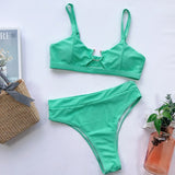 Peachtan Sexy high waist bikini 2020 One shoulder swimsuit female Ruffle bathing suit Retro floral print swimwear women bathers