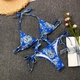 Peachtan Sexy leopard print swimsuit female Bandeau bikini set 2020 Micro bikini High cut swimwear women String bathing suit new