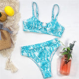 Peachtan Sexy snake print bikini set 2020 new High waist swimwear women Hollow out swimsuit female Brazilian bikini bathing suit