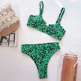 Peachtan Sexy snake print bikini set 2020 new High waist swimwear women Hollow out swimsuit female Brazilian bikini bathing suit