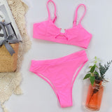 Peachtan Sexy snake print bikini set 2020 new High waist swimwear women Hollow out swimsuit female Brazilian bikini bathing suit