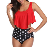 Plus Size Bikini Swimwear Women High Waisted Bikinis Set 2020 Mujer Swimsuit African Print 2 Pieces Tankini Bandeau Swim Suit