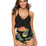 Plus Size Bikini Swimwear Women High Waisted Bikinis Set 2020 Mujer Swimsuit African Print 2 Pieces Tankini Bandeau Swim Suit