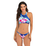Plus Size Bikini Women Print Swimwear Sport Style Swimsuit Shorts Biquini High Waist Tankini Crop Top Bathing Suit Mujer Beach