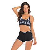 Plus Size Bikini Women Print Swimwear Sport Style Swimsuit Shorts Biquini High Waist Tankini Crop Top Bathing Suit Mujer Beach