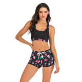 Plus Size Bikini Women Print Swimwear Sport Style Swimsuit Shorts Biquini High Waist Tankini Crop Top Bathing Suit Mujer Beach