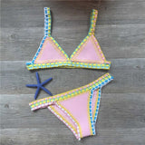 Sexy Bikinis 2020 Summer Women Swimsuit Hand Crocheted Bikini Set Swimwear Beach Bathing Suit Biquini Female Monokini