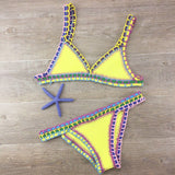 Sexy Bikinis 2020 Summer Women Swimsuit Hand Crocheted Bikini Set Swimwear Beach Bathing Suit Biquini Female Monokini