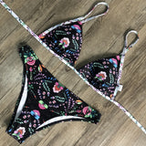 Sexy Bikinis Women Bathing Suits Summer Ladies Fashion Beach Wear Floral Leopard Swimsuit For Pool Party Biquinis Set Backless