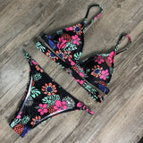 Sexy Bikinis Women Bathing Suits Summer Ladies Fashion Beach Wear Floral Leopard Swimsuit For Pool Party Biquinis Set Backless