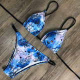 Sexy Bikinis Women Bathing Suits Summer Ladies Fashion Beach Wear Floral Leopard Swimsuit For Pool Party Biquinis Set Backless