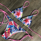 Sexy Bikinis Women Bathing Suits Summer Ladies Fashion Beach Wear Floral Leopard Swimsuit For Pool Party Biquinis Set Backless
