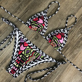 Sexy Bikinis Women Bathing Suits Summer Ladies Fashion Beach Wear Floral Leopard Swimsuit For Pool Party Biquinis Set Backless