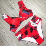 Sexy Bikinis Women Swimsuit 2020 Summer Cut Out Bathing Suits Push Up Bikini Print Swimwear Beach Wear With Underwire Biquini