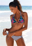 Sexy Bikinis Women Swimsuit Summer Beach Wear Deep V Fashion Ladies Bathing Suits Floral Printed Swimwear Biquinis Set Women