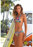 Sexy Bikinis Women Swimsuit Summer Beach Wear Deep V Fashion Ladies Bathing Suits Floral Printed Swimwear Biquinis Set Women