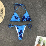 Sexy Mini Micro String Thong Bikini Triangle 2020 Pink Blue Tie Dye Swimsuit Women Swimwear Beach Wear Swim Bathing Suit