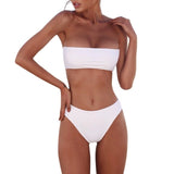 Sexy Women Bikini Set Strapless Bandeau Push-up Bra Swimsuit Swimwear Bathing  swim