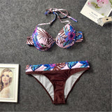 Summer Sexy Bikinis Swimsuit Women Push Up Biquinis Low Waist Bathing Suits Sexy Swimsuit 2020 Women Floral Swimming Wear Ladies