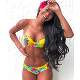 Summer Sexy Bikinis Swimsuit Women Push Up Biquinis Low Waist Bathing Suits Sexy Swimsuit 2020 Women Floral Swimming Wear Ladies